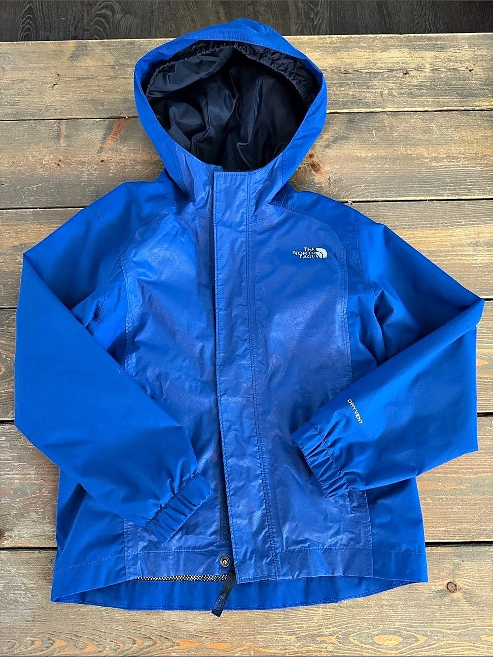 The North Face Boys' Resolve Reflective Jacket Rain Jacket Blue & Black Boys XS/